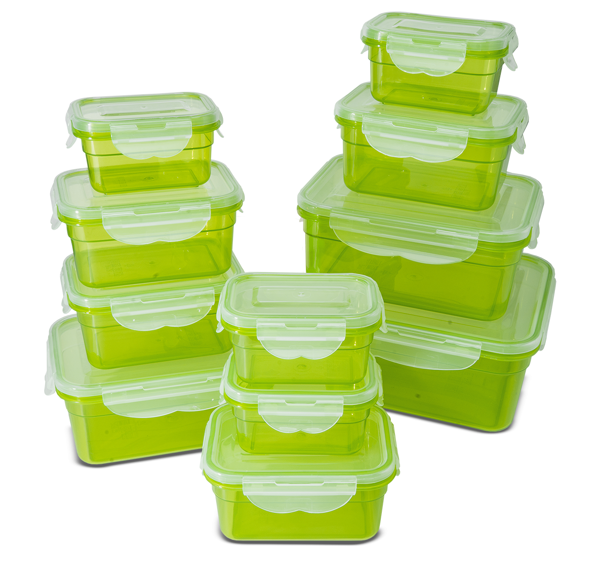 22-teiliges Frischhaltedosen Set, grün
