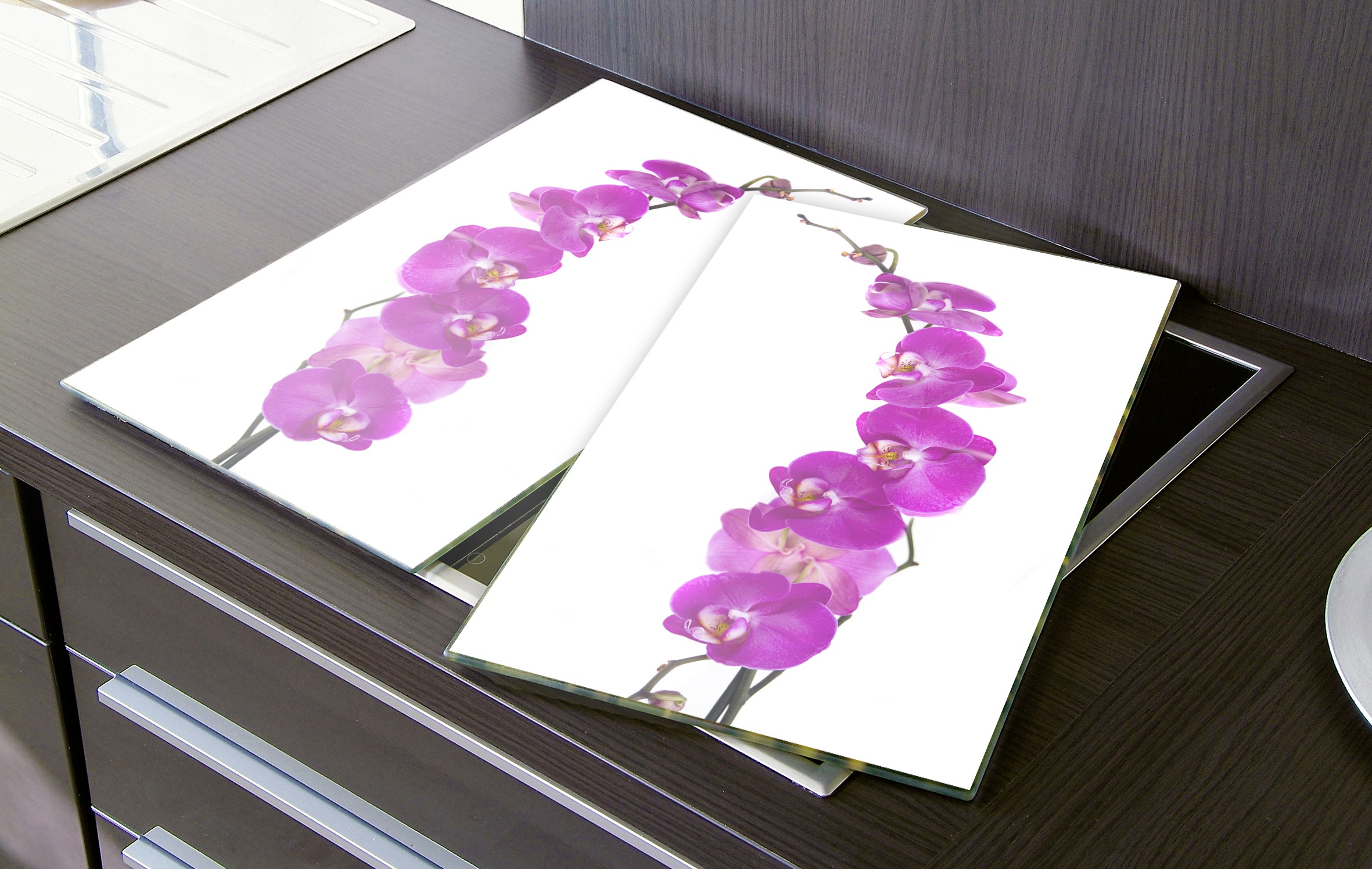 Herdabdeckplatten Orchideen