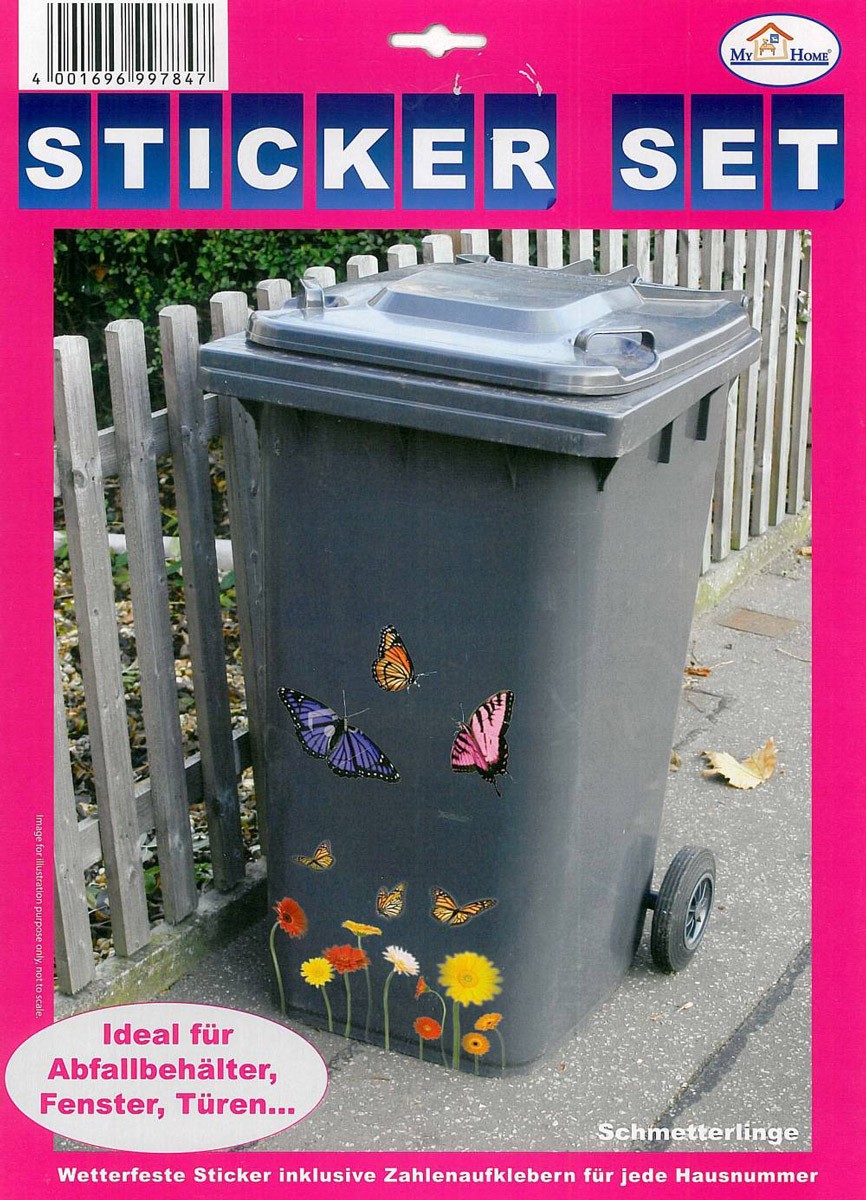 Mülltonnensticker "Schmetterlinge"