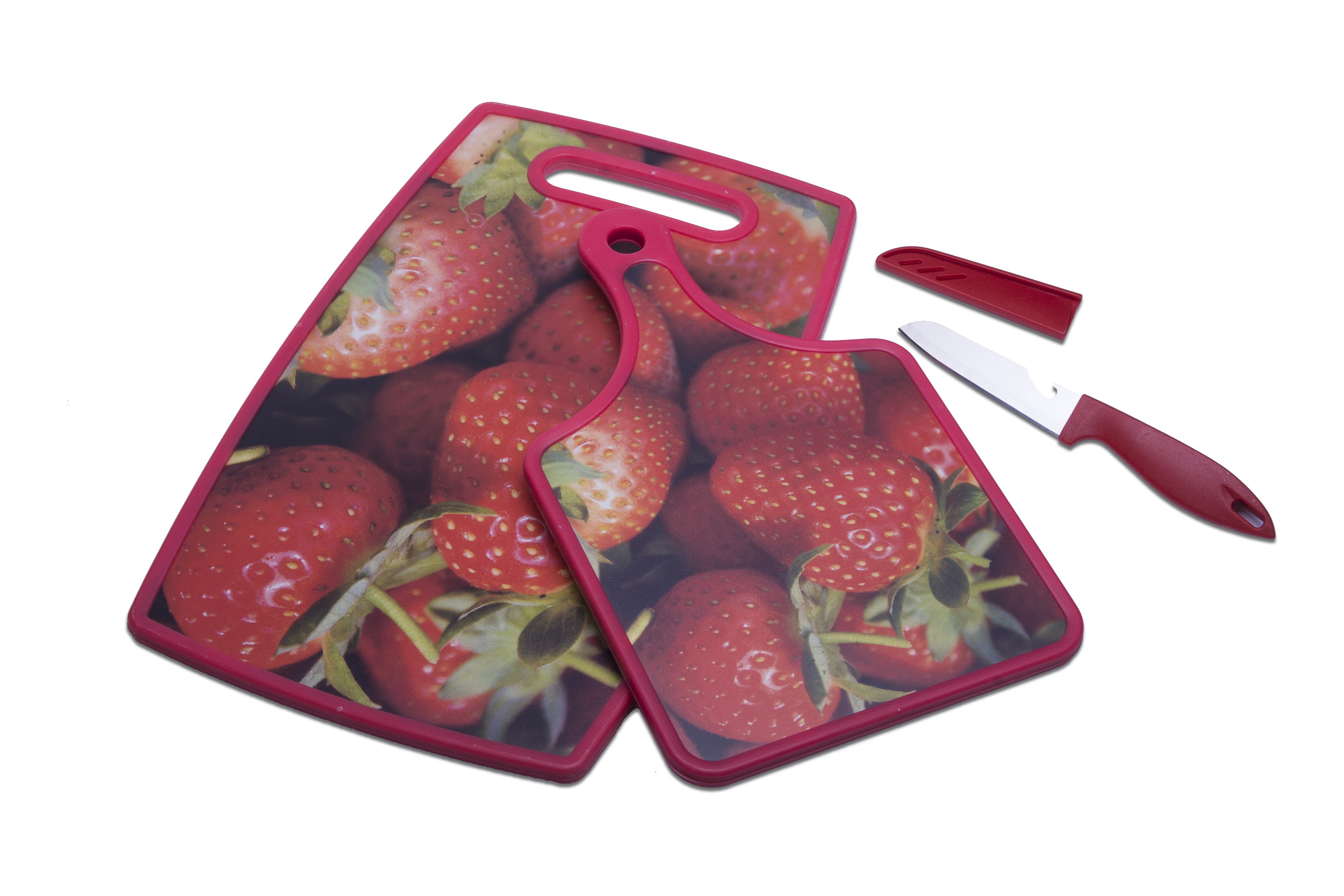 Schneidbrett "Erdbeere", 3tlg. Set