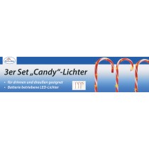 3er Set Candy-Lichter, für drinnen und draußen