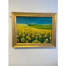 Ölgemälde "Sonnenblumenfeld"