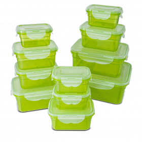 22-teiliges Frischhaltedosen Set, grün
