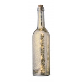 Glasflasche mit LED-Beleuchtung, sparkle-gold
