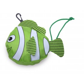 faltbare Mehrwegtasche grüner Fisch