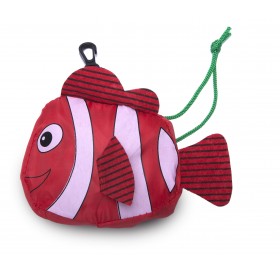 faltbare Mehrwegtasche roter Fisch